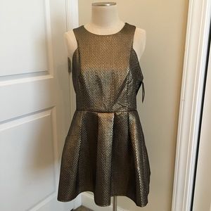 ASOS metallic gold/silver/platinum mini dress L/10